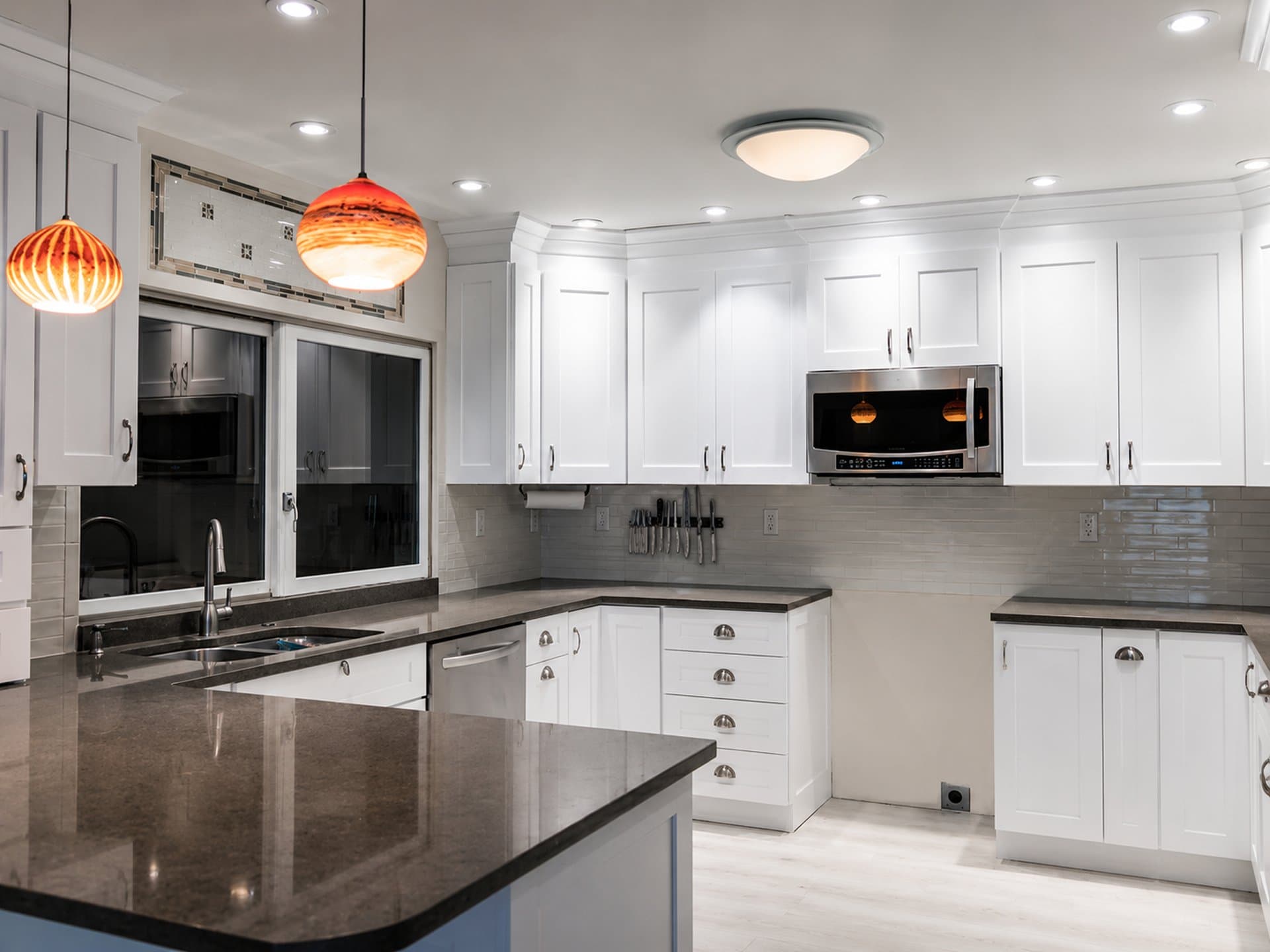 Two-Tone Kitchen with Stone Tops